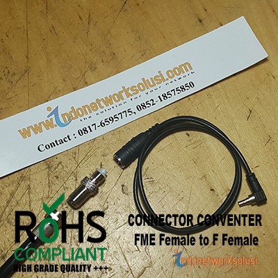 KONEKTOR CONNECTOR CONVERTER FME F FEMALE to F FEMALE Modem ke Antena TV Parabola High Grade