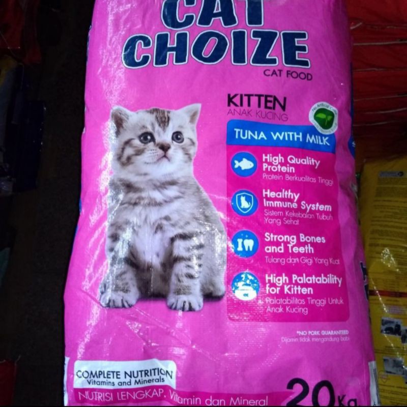 Makanan Kucing Cat Choize Kitten Tuna 20kg (Go-jek Only) promo price - dryfood makanan kering kucing anakan