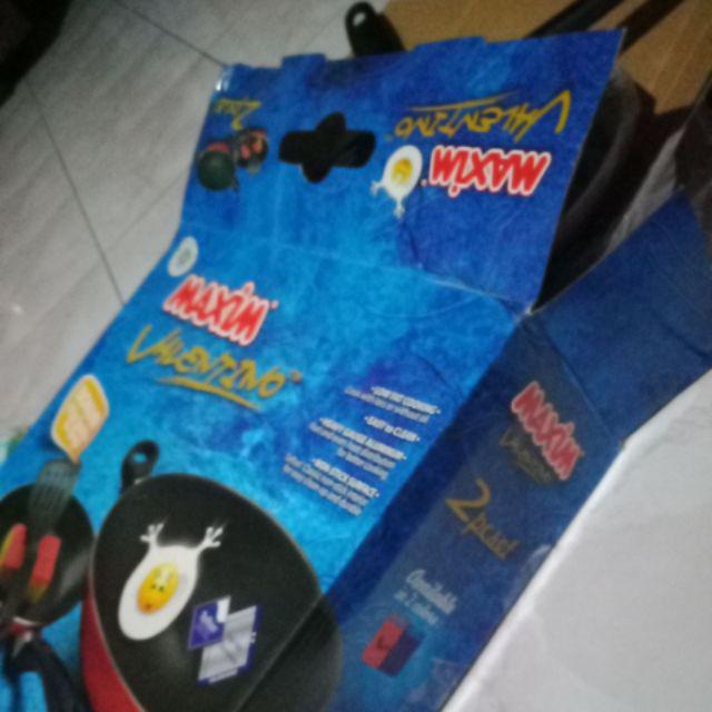 Maxim Valentino Set Wajan Teflon Spatula Sponge Murah Berkualitas