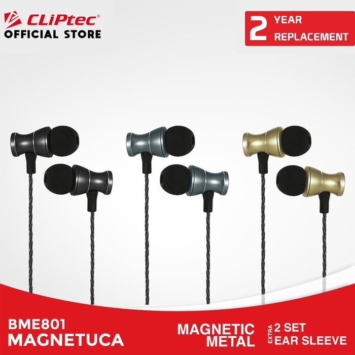 CLIPtec BME 801 Magnetuca In-Ear Earphone with Microphone