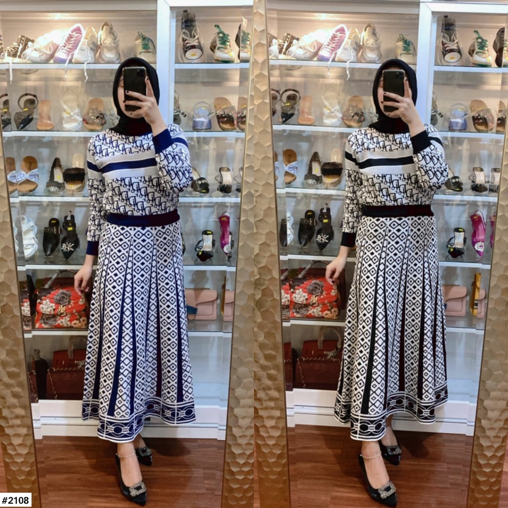 Set Rok Rajut Dior 2108