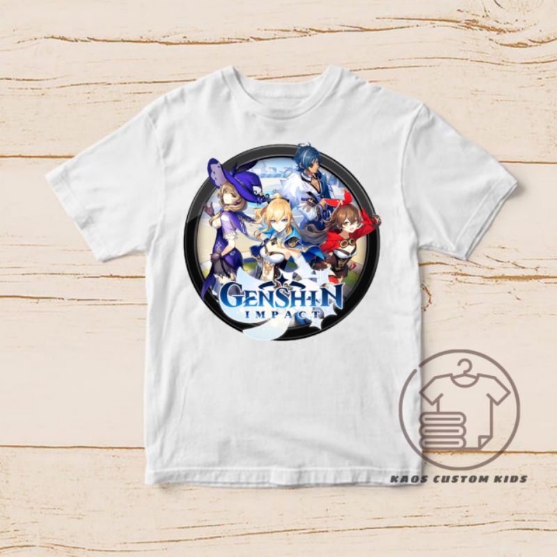kaos anak genshin impact baju anak mobile