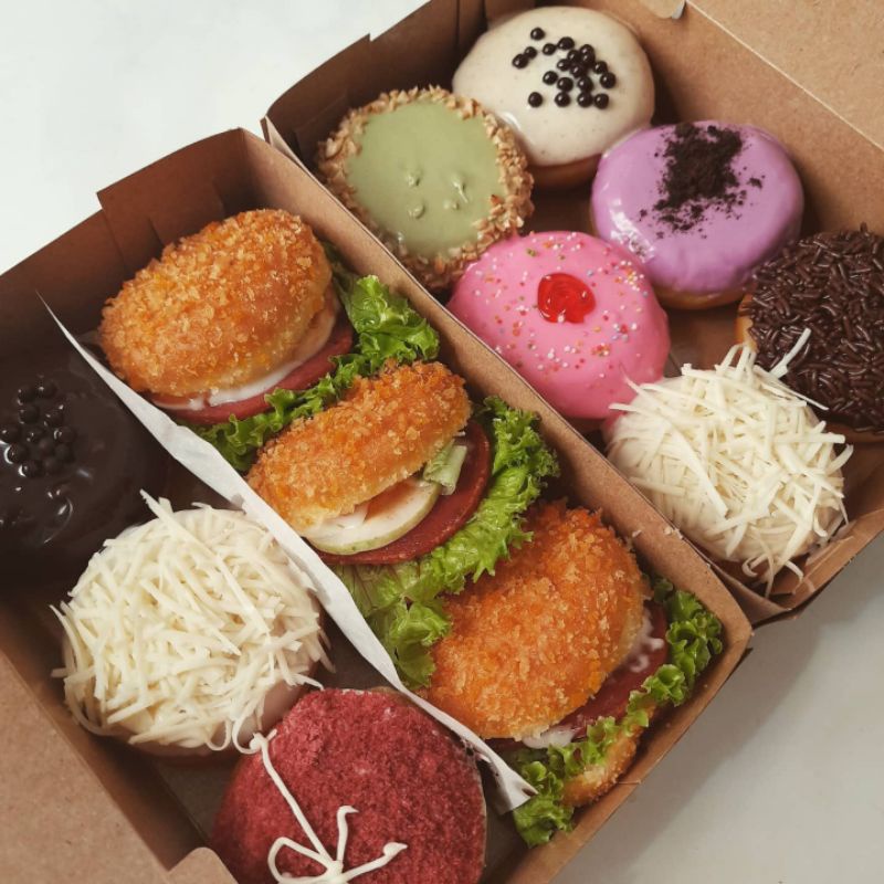 

Donut burger mix