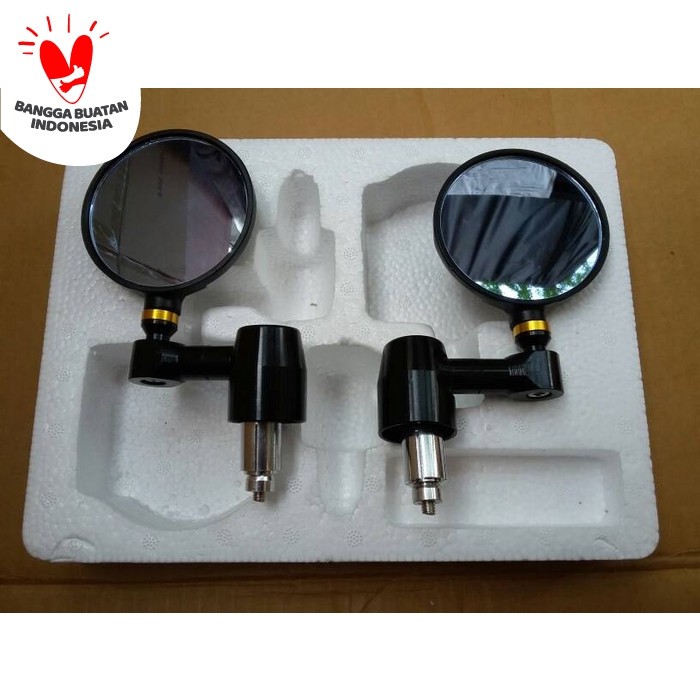 Spion Sepion Bar End Motor Jalu Bulat Barend Japstyle Cnc Cafe Racer Spion Nmax Beat Custom CBR R15