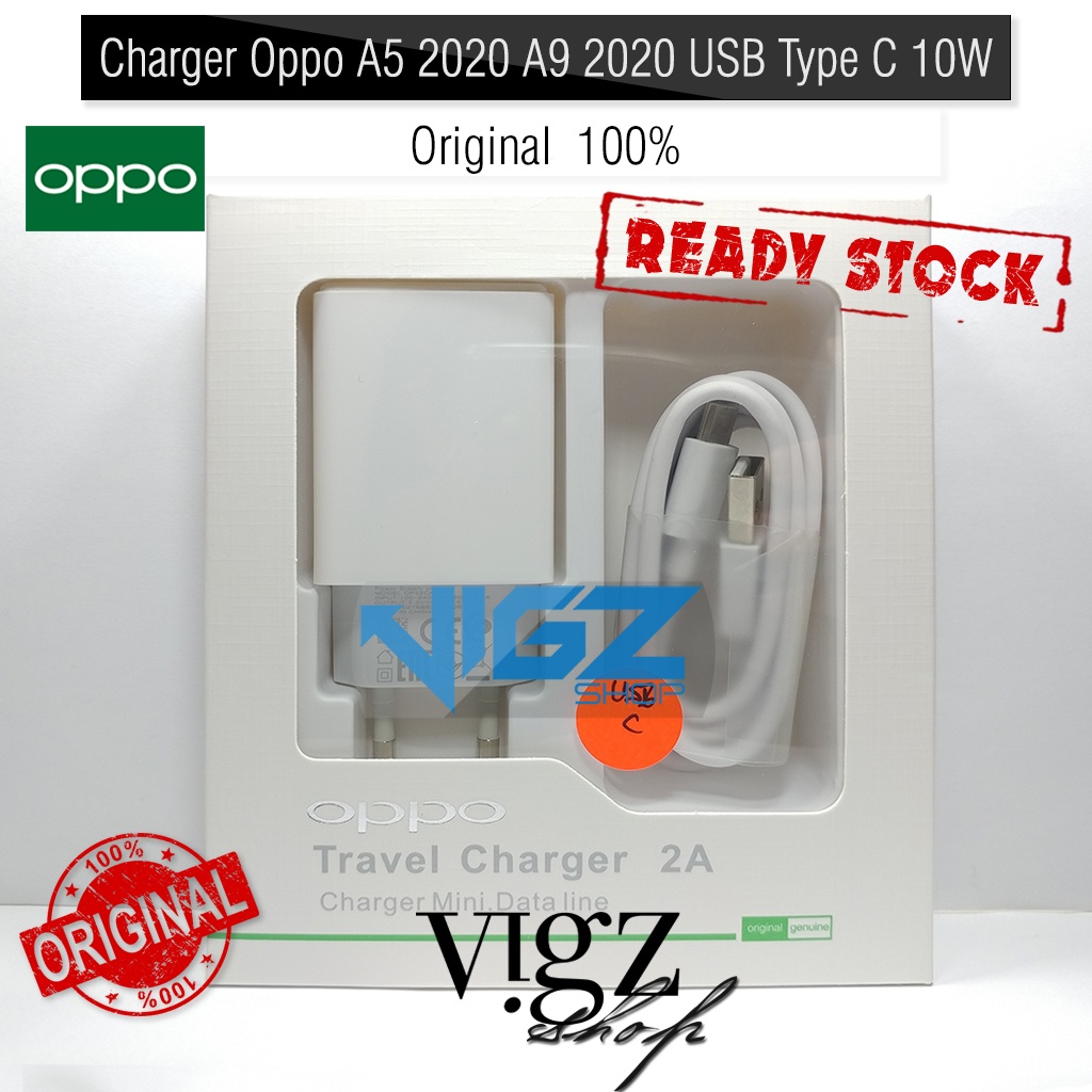 Charger OPPO A16 A5 2020 A9 2020 USB Type C 10W Original 100%