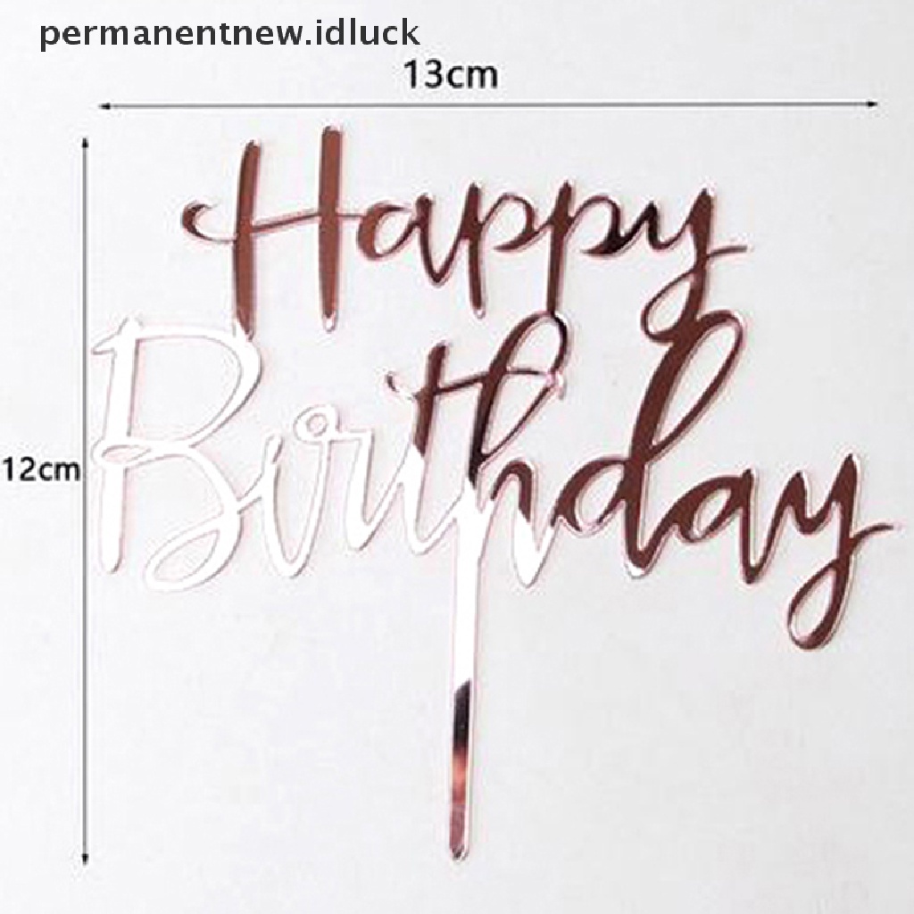 1 Pc Topper Kue Ulang Tahun Bahan Plastik Akrilik Untuk Dekorasi Pesta