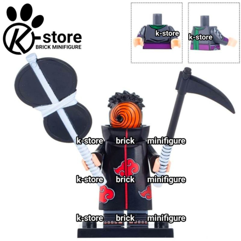 lego naruto obito uchiha orange mask akatsuki minifigure