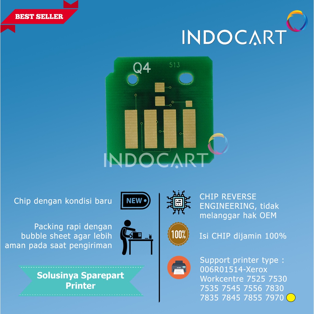 Chip 006R01514 006R01515 006R01516-Xerox WC7525 7530 7535 7545-CMY-15K