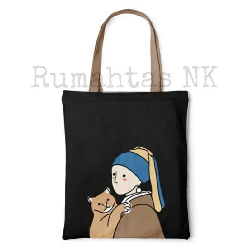 Arifirn Cewek Kuncir - Tas Tote Bag Motif Lucu