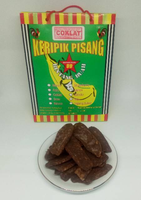 

Keripik pisang coklat bintang buah murah, renyah, tanpa pengawet dan pemanis buatan berat 200 gram