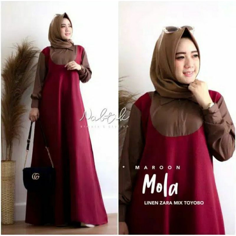 Mola Dress Ori by Nabtik => Maroon