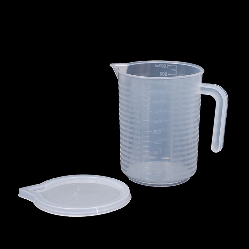 Adawnshbhyu 1Pcs Gelas Ukur Cairan Plastik Jug Pour Spout Surface With Lid Alat Ukur