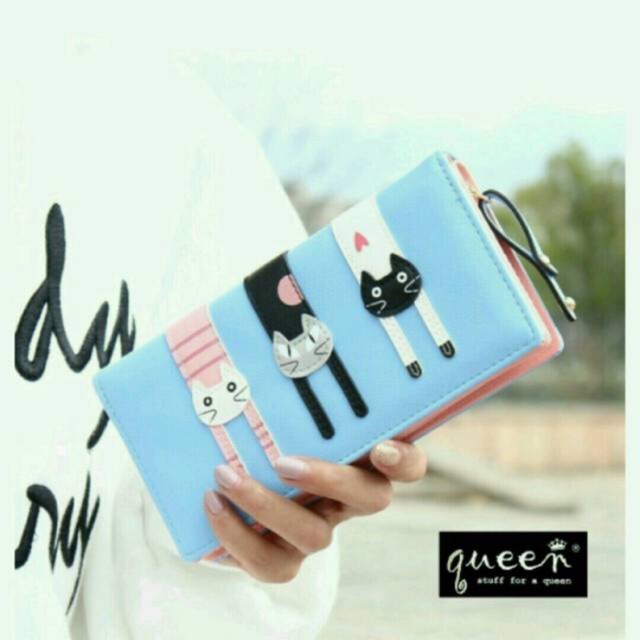 Dompet Panjang Lipat / Dompet murah Lokal / Three Little Kitten / Tiga Kucing Kecil