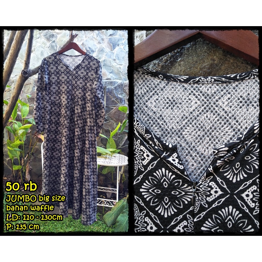 PRELOVED | Bekas | Gamis Super Jumbo Big SIze Plus Size bahan Waffle