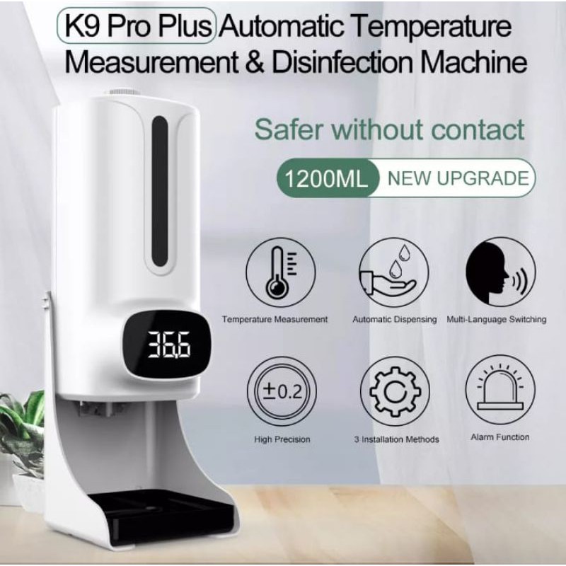 READY STOCK....THERMOMETER K9 PRO+ PLUS / K9 PRO PLUS THERMOMETER INFRARED 2 IN 1 + TRIPOD STAND