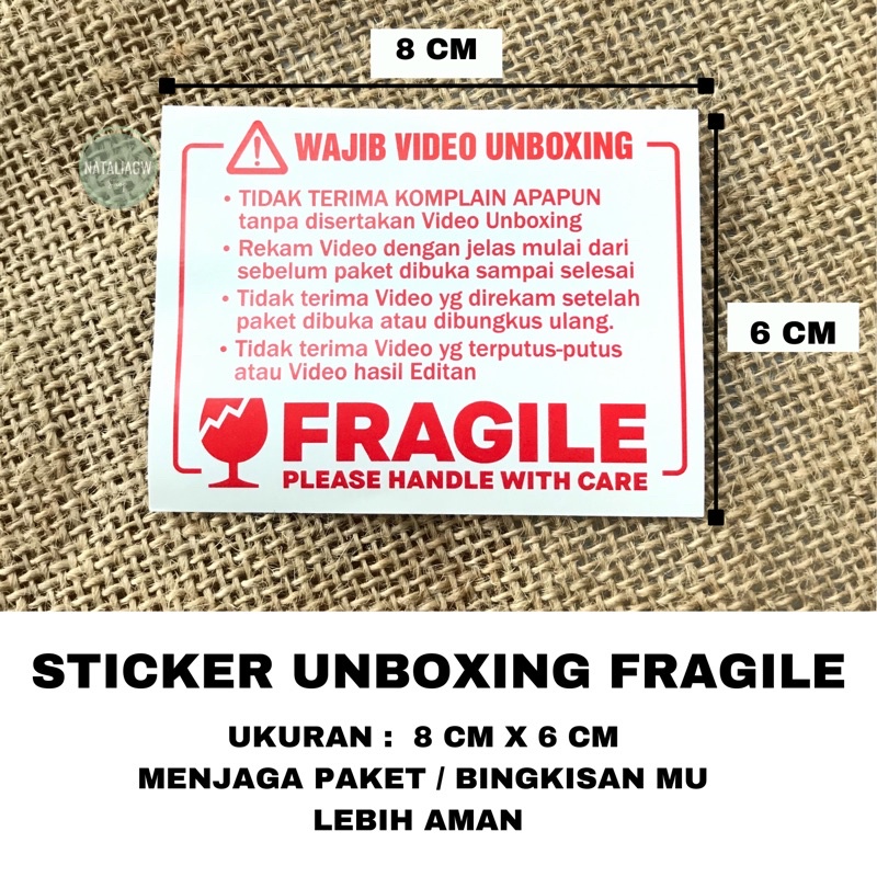 Jual Sticker Fragile Unboxing Ecer Shopee Indonesia