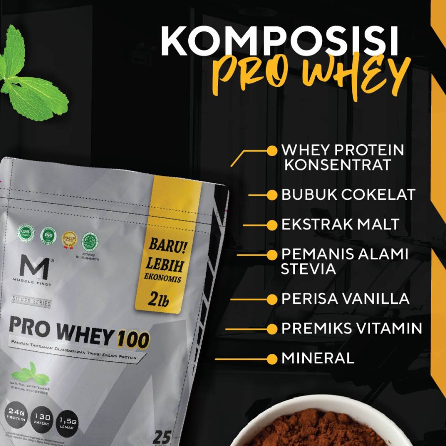 Musclefirst M1 Pro Whey 100 Silver Series BPOM Whey Protein 10 Lbs