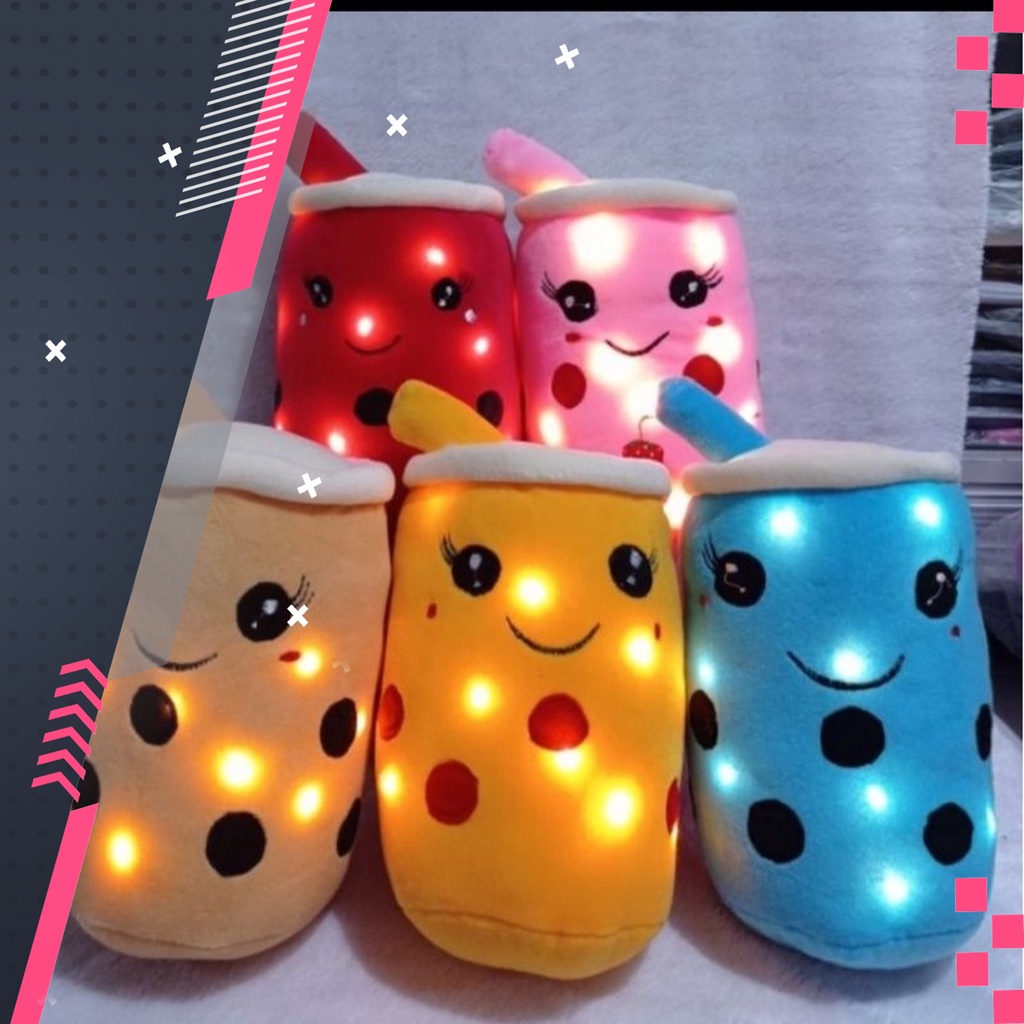 Boneka Boba Bantal Boba Led Nyala Mini S 20/25cm Termurah Original | Boneka Boba Led Mini Rainbow Co