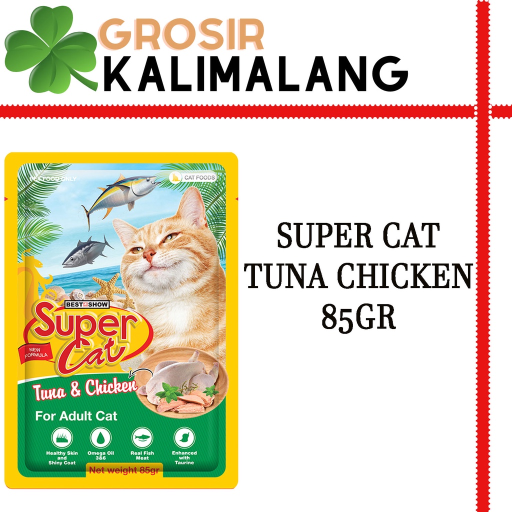 Super Cat Pouch Adult Tuna Chicken 85gr