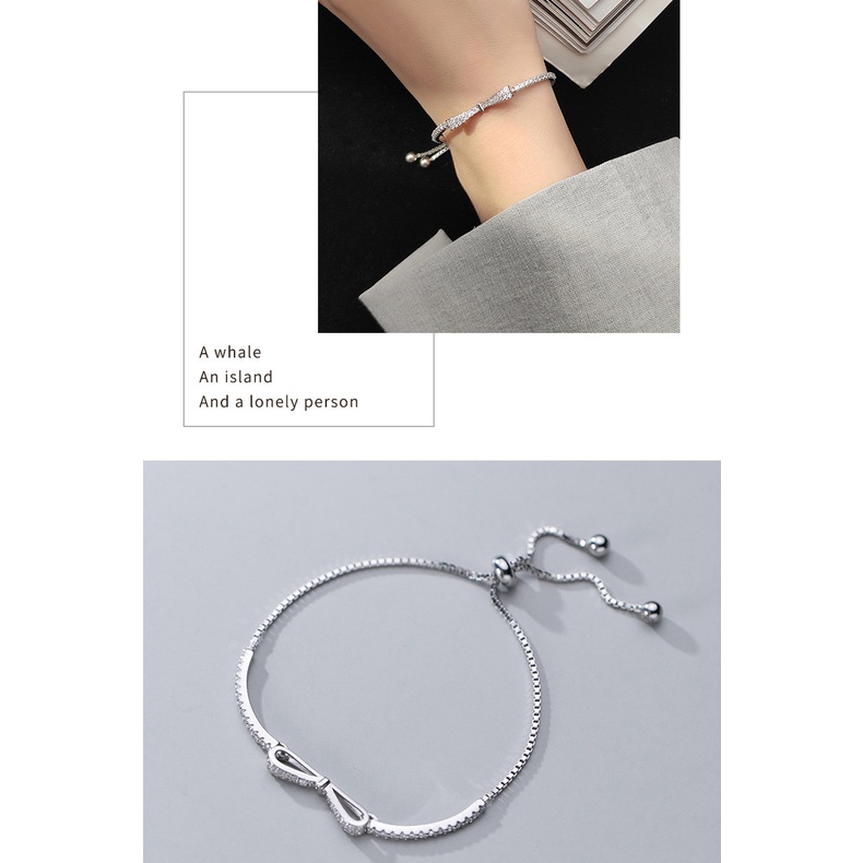 Gelang Bahan Stainless Steel 925 Hias Berlian Untuk Wanita