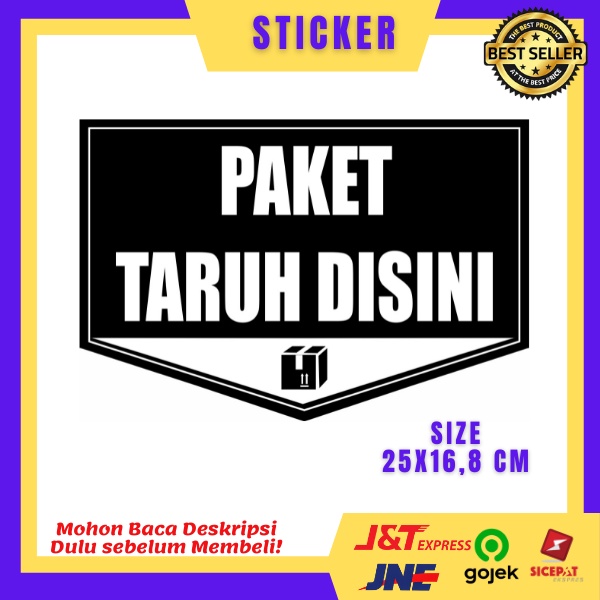 

STIKER PAKET TARUH DISINI / STICKER SAFETY SIGN / LABEL STICKER PAKET TARUH DISINI / STICKER WARNING