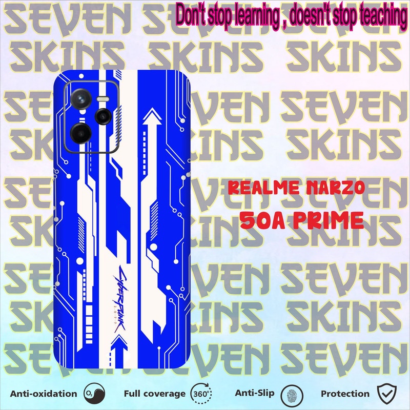 SKIN HANDPHONE DAPAT 2 PCS REALME NARZO 50A PRIME  CYBERPUNK