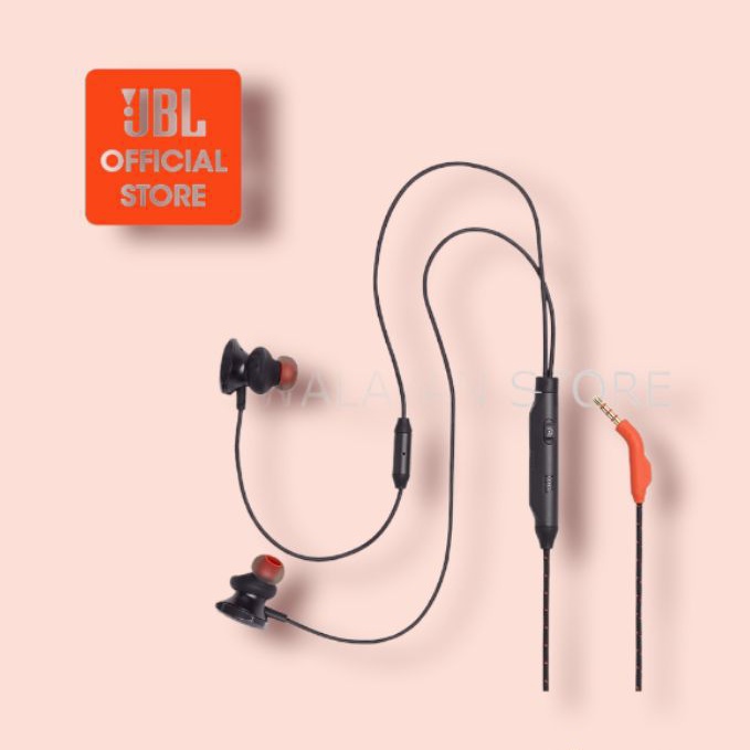 Headset JBL Quantum 50 Wired In-Ear Gaming with volume slider and mic mute - Garansi Resmi