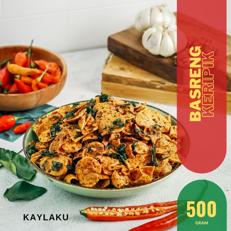 

Basreng keripik pedas daun jeruk isi 500 gr