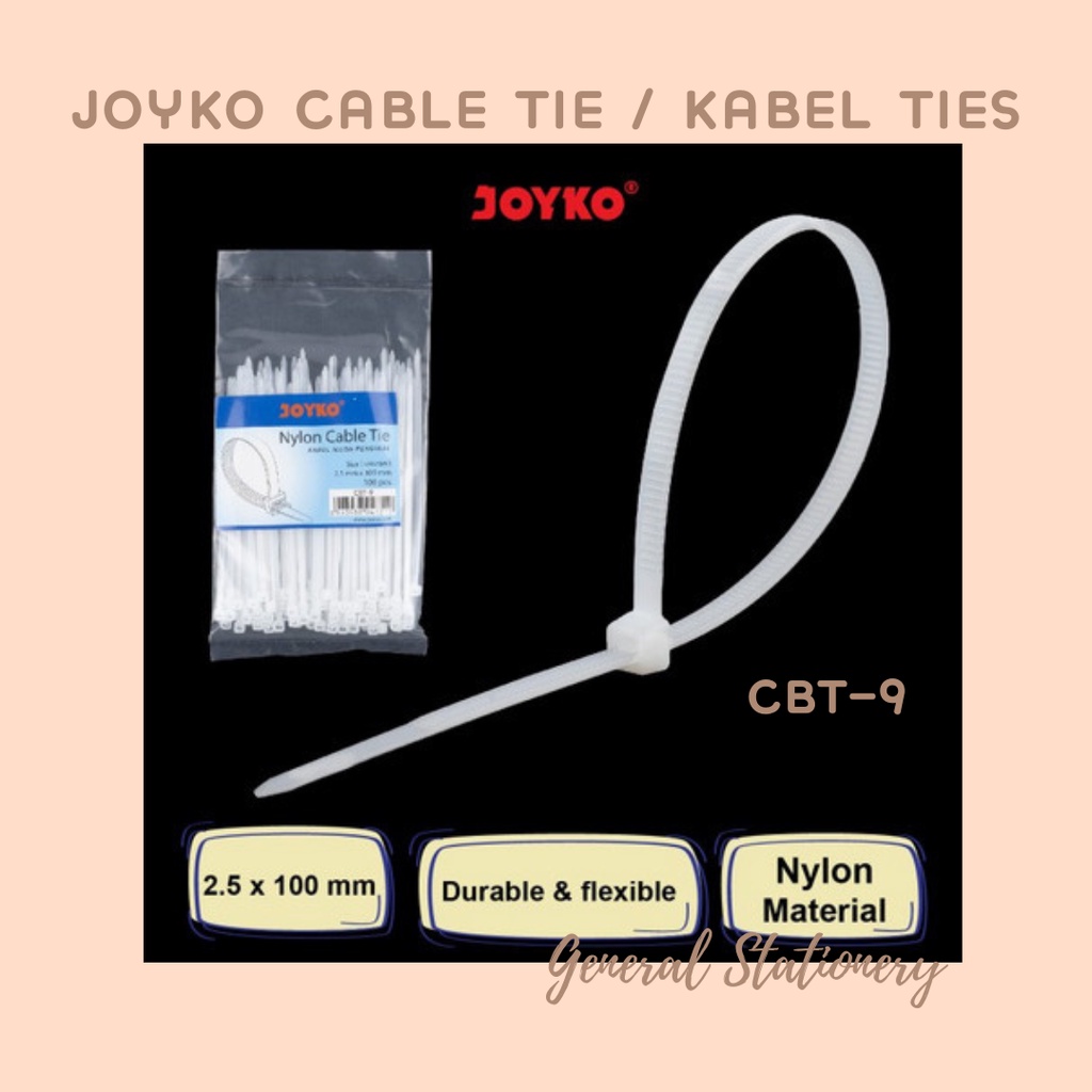 

Joyko Cable Tie Nylon / Joyko Kabel Pengikat - Pack (100pcs)