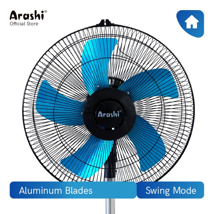 Kipas Angin Berdiri Arashi AFS 1604 - Stand Fan 16 inch 50 Watt Arashi AFS1604