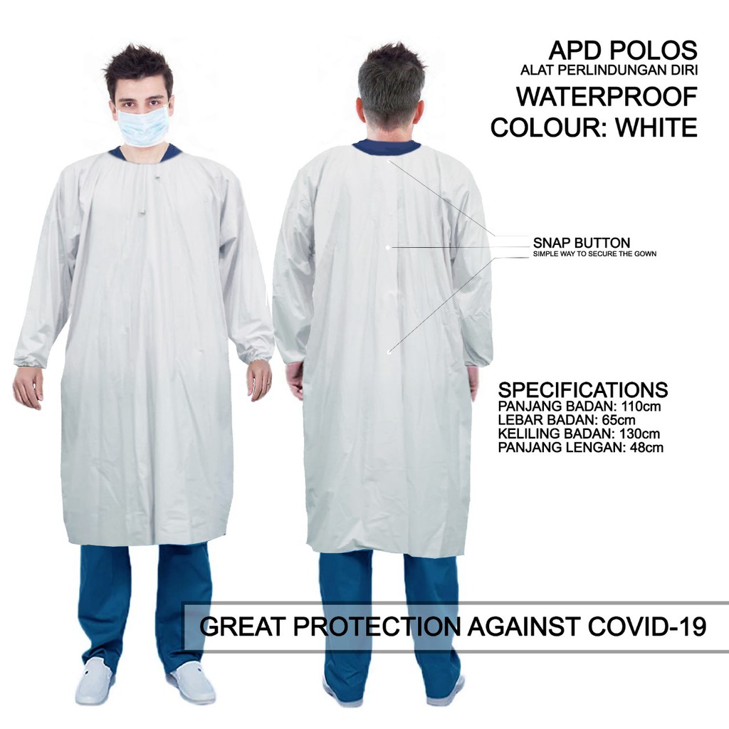  Baju  APD  medis alat pelindung diri waterproof protection 