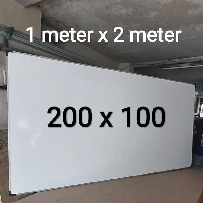 Whiteboard besar 2 meter papan tulis 1 m x 2 m
