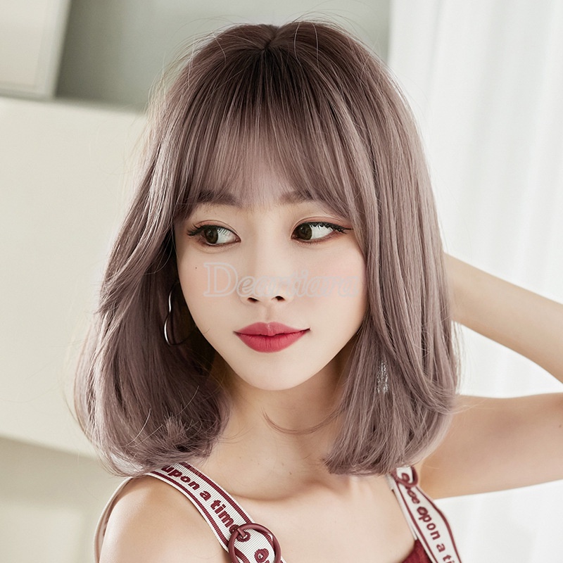 Wig / Rambut Palsu Wanita Model Pendek Sebahu Natural Fluffy