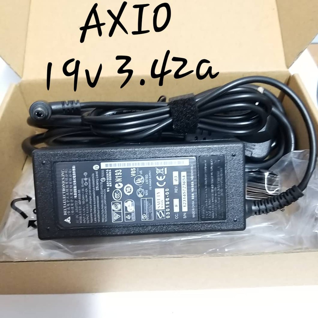 ORIGINAL adaptor Charger axioo delta 19v 3.42A type axioo MNC MLC MVE TVW NVG TVS NVS TLM Neon GL31