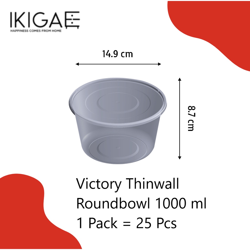 VICTORY THINWALL ROUND / TEMPAT MAKANAN BULAT BERBAGAI UKURAN