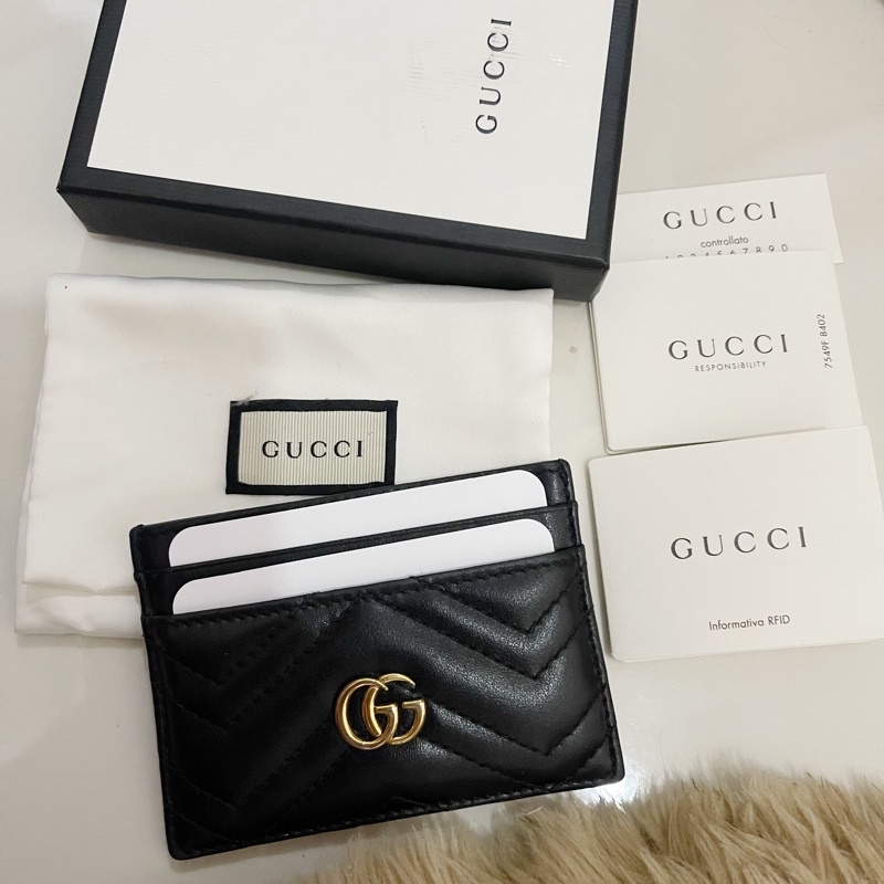 Preloved Gucci Card Wallet | Gucci Card Case Authentic 100% th 2019
