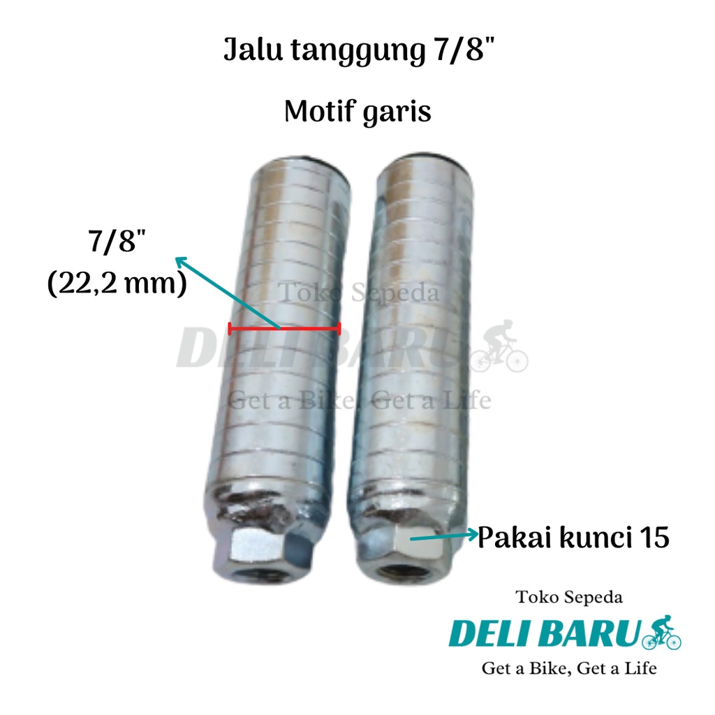 Delibaru Jalu 7 per 8 inch Pijakan kaki Pancatan kaki sepeda anak BMX