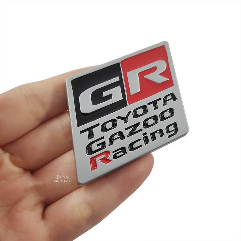 1pc Stiker Emblem Logo GR Toyota Gazoo Racing Bahan Metal Untuk Bagasi Belakang Mobil GR