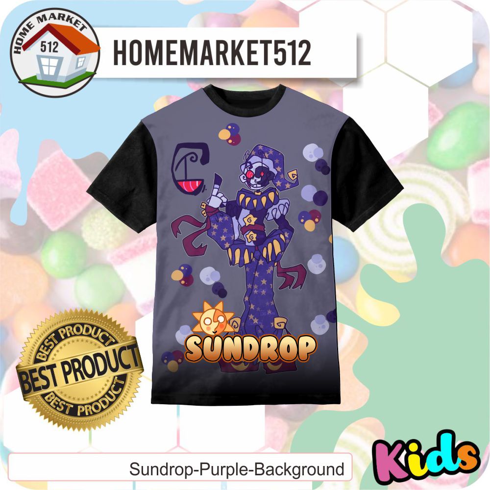 Kaos Anak Sundrop Purple Background Kaos Anak Laki-Laki Dan Perempuan | HOMEMARKET512-0