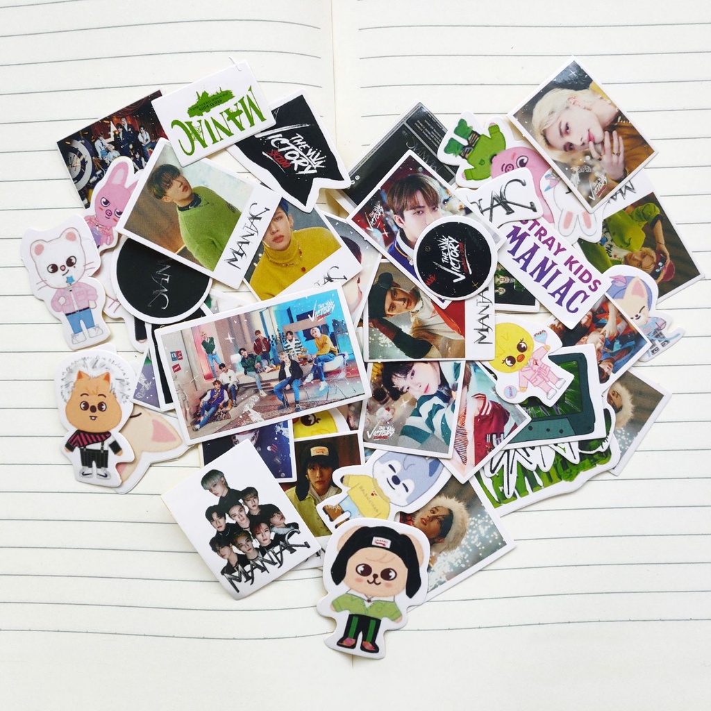 50pcs / Set Stiker Album Kpop Stray Kids Oddinary Untuk Dekorasi Skateboard / Laptop / Notebook LY