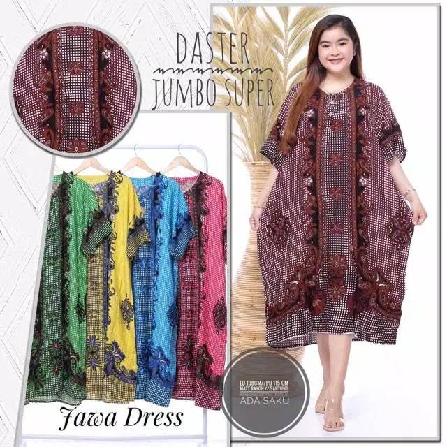 DASTER JUMBO SUPER JAWA DRESS GROSIR MURAH ASLI PEKALONGAN