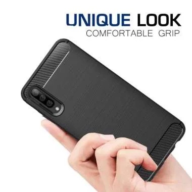 Case Slim Fit Carbon Samsung A50 A50S A30S 6.4 inchi Softshell Fiber Multi Carbon Anti Melar Elastis