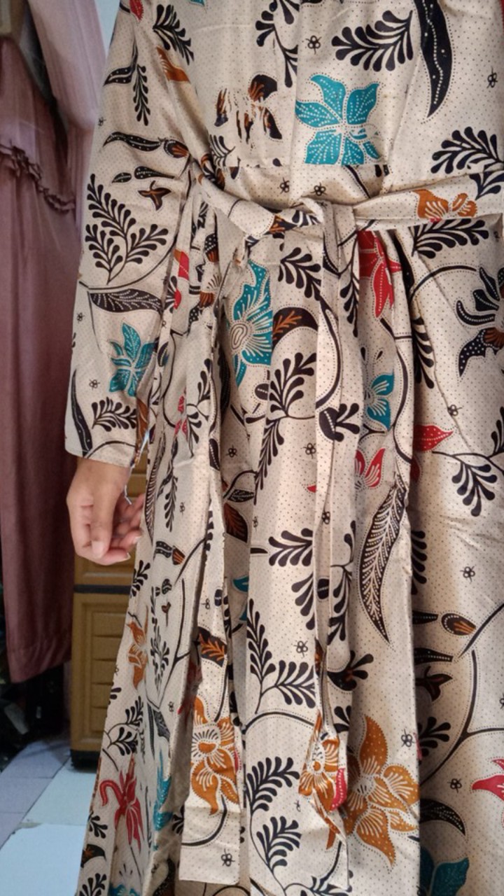 Gamis Batik Modern Terbaru Tren 2021 All Size Ld 104cm Original Produk Pekalongan Produksi Sendiri