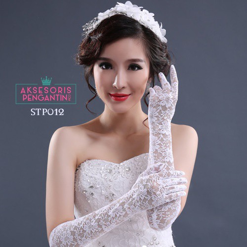 [PRODUK TERLARIS] WEDDING GLOVES SARUNG TANGAN WANITA AKSESORIS PESTA BRIDAL STP012