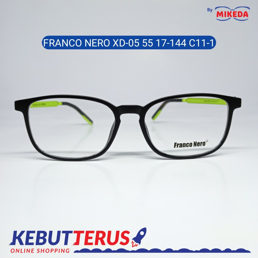 Mikeda - Frame Kacamata Franco Nero Xd-05 C11-1 + Lensa ( Minus / Cylinder )
