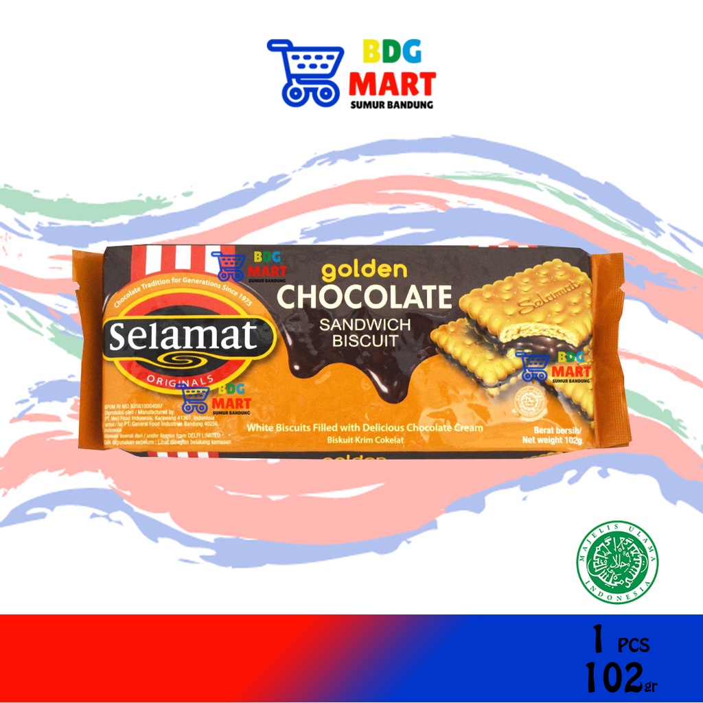 

PACK Selamat Sandwich Biscuit Golden Chocolate Biskuit Krim Cokelat Halal MUI - 102gr