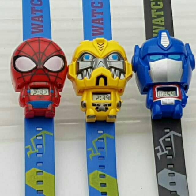 Cod Bayar Tujuan Jam Tangan Anak-Anak Character Multifunction Rubber Digital