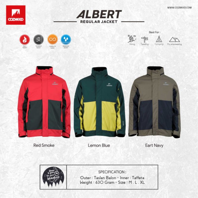 JAKET COZMEED ALBERT COLORADO NAVARA ROBSON | GORETEX WATERPROOF RIDING GUNUNG WINDPROOF WINDBREAKER