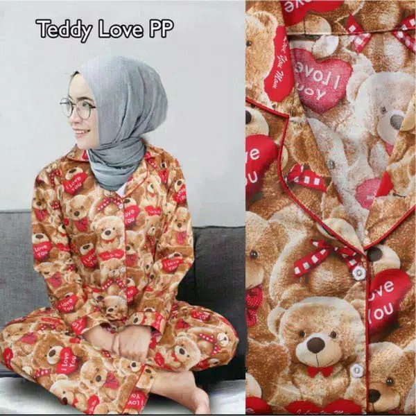 blinqshop BAJU TIDUR PIYAMA PP,CP,HP,DST BEAR LOVE