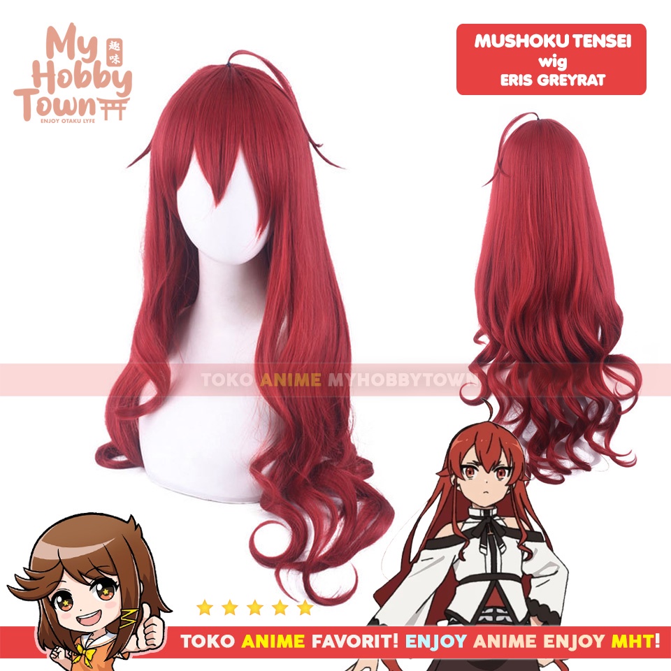 Wig Cosplay Anime Mushoku Tensei : Eris Boreas Greyrat Rambut Palsu